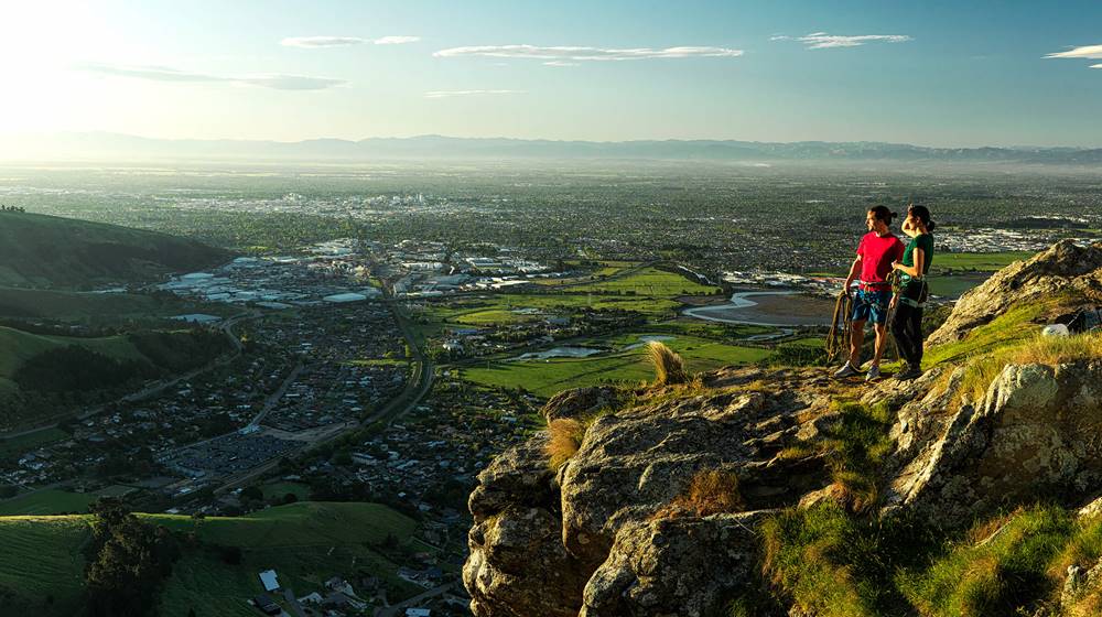 Hero Christchurch Port Hills Standing Climbing