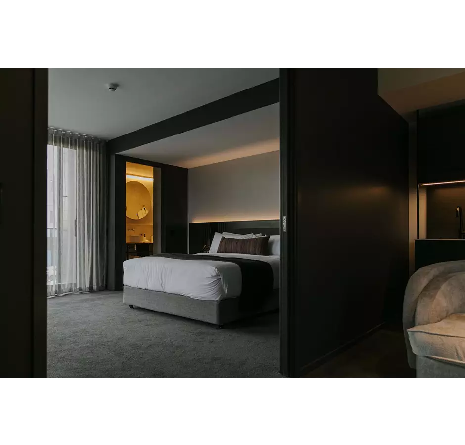 The Mayfair Christchurch inside hotel room.