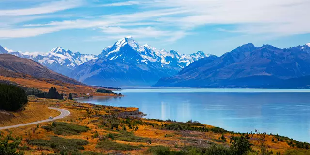 Mackenzie Road To Aoraki Mt Cook