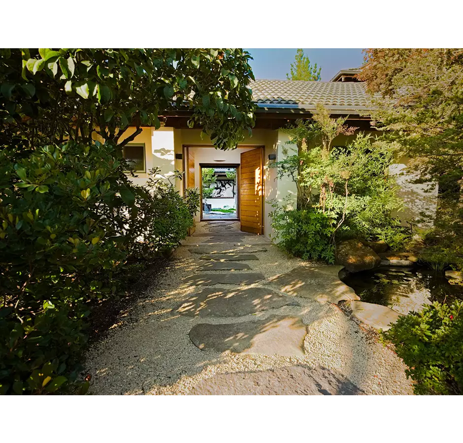 Kumiko's House exterior view house and path.