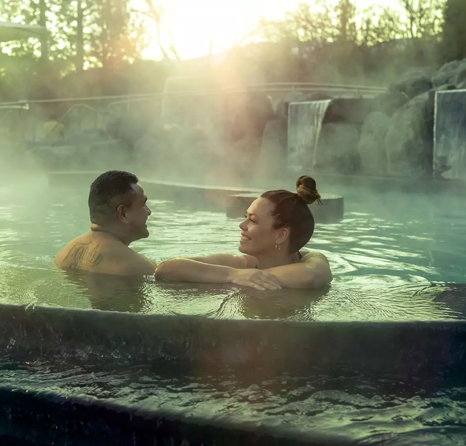 Couple in Pool at Hanmer Springs
