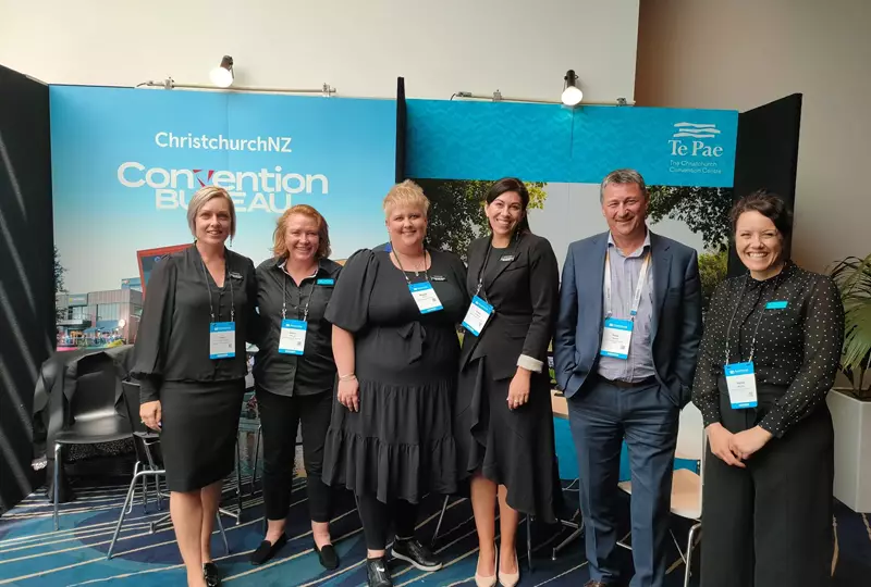 ChristchurchNZ Convention Bureau and Te Pae Convention Centre team at BE Reconnected