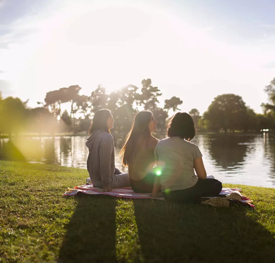 Ladies By Lake In Hagley Park