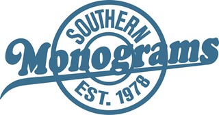 Southern Monograms White And Blue Logo